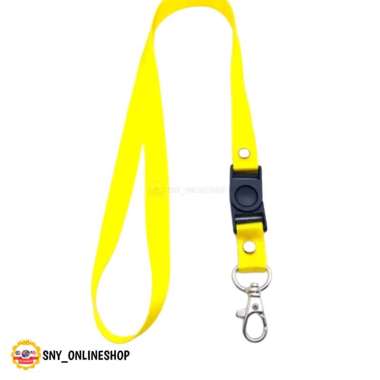 10pcs Tali Lanyard 2cm Stoper Gantungan Tali ID Card Lanyard 2cm Kuning