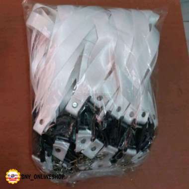 10pcs Tali Lanyard 2cm Stoper Gantungan Tali ID Card Lanyard 2cm Putih