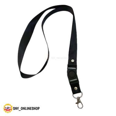 10pcs Tali Lanyard 2cm Stoper Gantungan Tali ID Card Lanyard 2cm Hitam
