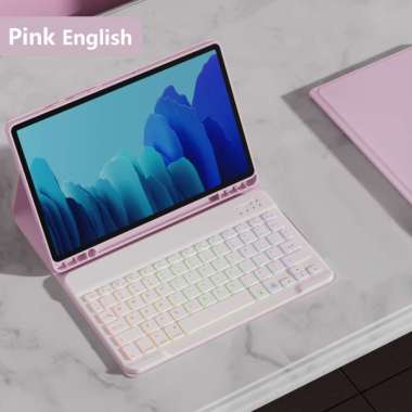 Tablet Case For Samsung Galaxy Tab A7 A8 Case Keyboard For Samsung Tab S6 Lite Case Rainbow Keyboard