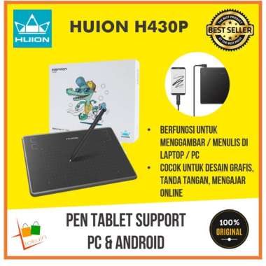 HUION H430P HUION H430 Inspiroy Graphic Drawing Tablet Gambar PC Laptop Digital