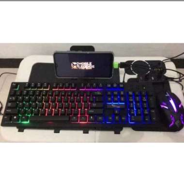 KEYBOARD GAMING PAKET KOMPLIT + MOUSE + USB HUB + MOUSEPAD + OTG Micro TERMURAH KEYBOARD + MOUSE