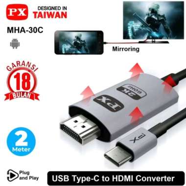 PX MHA-30C Kabel MHL Mirroring Type C to HDMI Converter