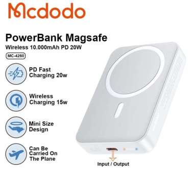 MCDODO MC4260 PowerBank 10000mAh Wireless Fast Charging 15W dengan Stand Holder