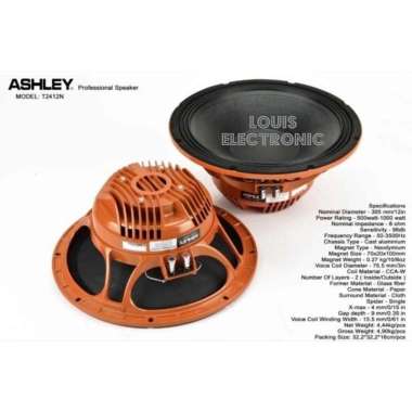 Speaker Komponen ASHLEY T2412N T24 12N 12 Inch ORIGINAL