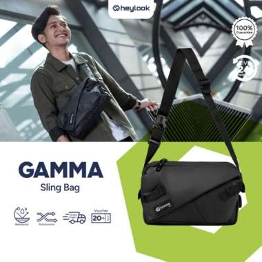 Tas Selempang Pria GAMMA Sling Bag Cowok Waist Bag Waterproof Anti Air Tas Kuliah Tas Keja Laki Laki