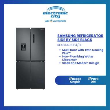 Samsung Kulkas Side By Side 4 Pintu 466 Liter - RF48A4010B4/BL