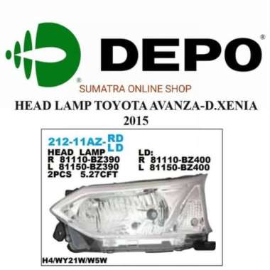 Lampu Depan Head Lamp Avanza Xenia Grand 2015 2016 2017