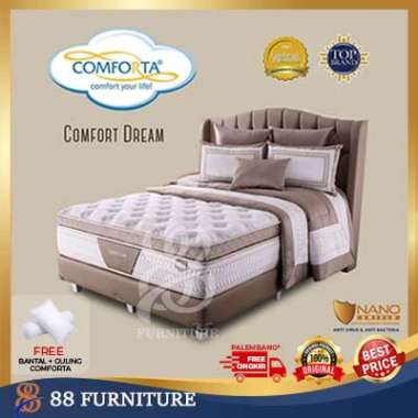 Springbed Comforta COMFORT DREAM Kasur Spring Bed Set Lokal Full Set Divan Dipan Lokal 120x200
