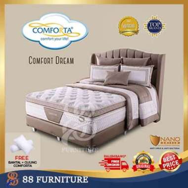 Springbed Comforta COMFORT DREAM Kasur Spring Bed Set Lokal Full Set Divan Dipan Lokal 180x200