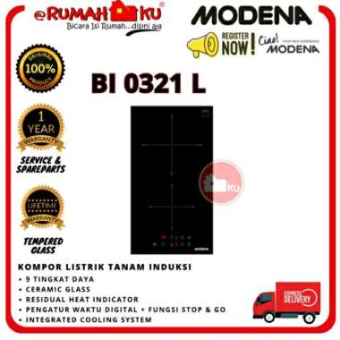 Kompor Listrik Tanam Induksi MODENA BI 0321 L 2 Tungku 3cm
