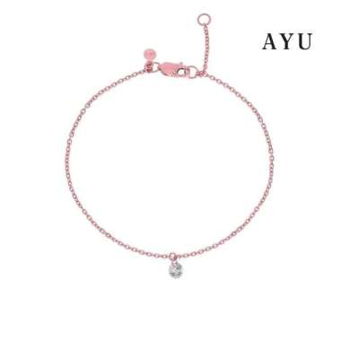 AYU Candy pop Chain Bracelet 17K Rose Gold GREEN - 15-17CM