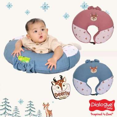 Dialogue Baby Bantal Menyusui 4in1 Deerly Series - Nursing Pillow Bansui Deerly Pink