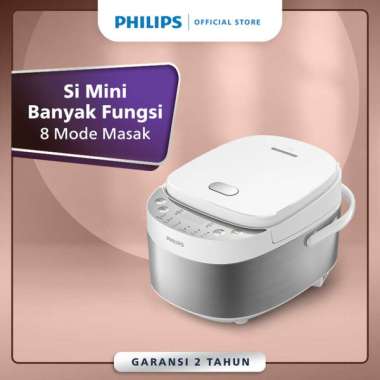 Philips 0.85L Digital Mini Rice Cooker HD3170/33 - White, Inner Pot Anti Lengket, rice cooker philip