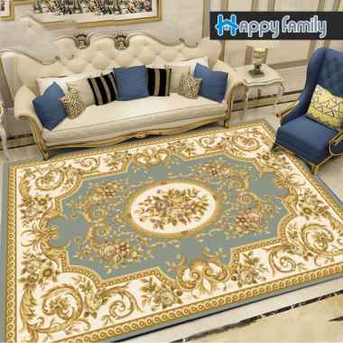 Karpet Lantai Eropa Permadani 100x160cm Anti Slip Karpet Ruang Tamu Motif Eropa Super Elegan DT100-E