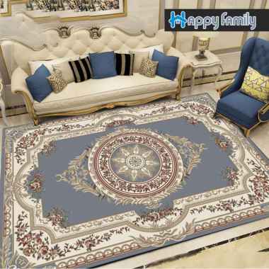 Karpet Lantai Eropa Permadani 100x160cm Anti Slip Karpet Ruang Tamu Motif Eropa Super Elegan DT100-E