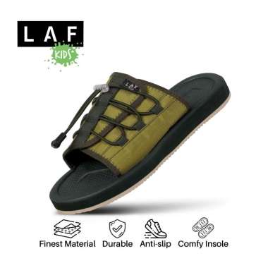 Sandal Slide Sendal Anak Laki laki Perempuan Original Kanoa Kids Hijau Green LAF Project 24