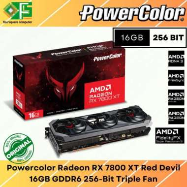 VGA Powercolor Red Devil Radeon RX 7800 XT 16GB GDDR6 256 Bit Resmi