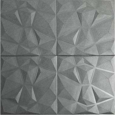 3D Foam Diamond Permata Batik 70x70 cm Tebal 6 mm Wallfoam 70x70 cm (6 mm) Grey
