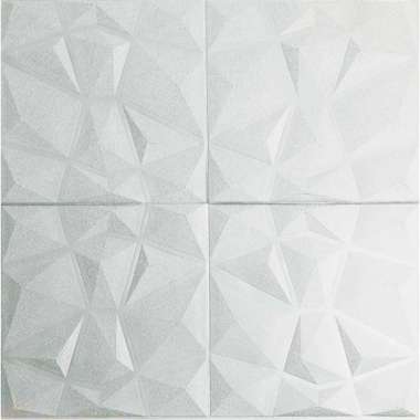 3D Foam Diamond Permata Batik 70x70 cm Tebal 6 mm Wallfoam 70x70 cm (6 mm) White