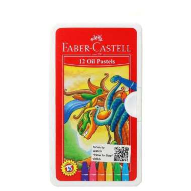 Crayon 12 Warna Faber Castell / Oil Pastel Faber Castell 12 Warna