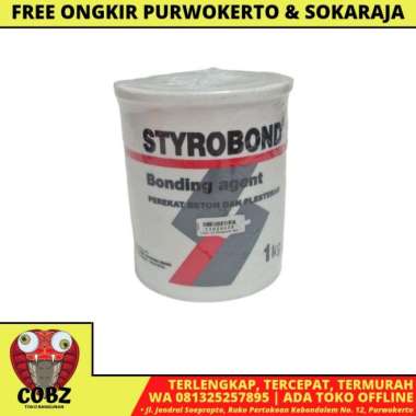 1 KG/STYROBOND Bonding Agent Lem Perekat Plesteran Beton Tembok Galon