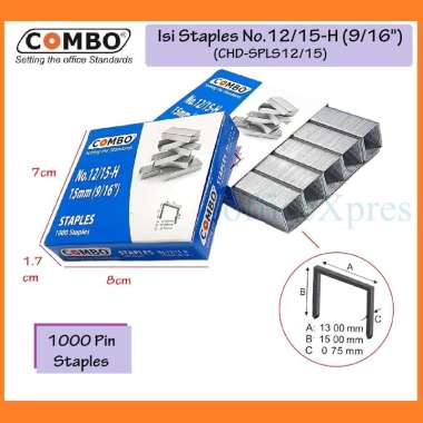 Isi Staples Jilid No.12/15 / Isi Hekter Jilid / Isi Stapler Jilid 1215 / Staples Jilid