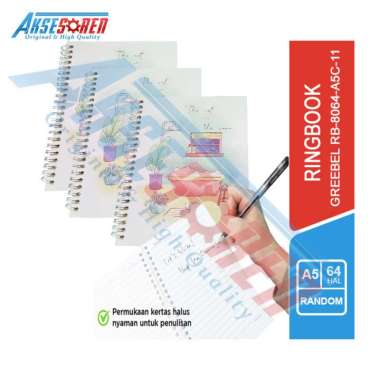 Aksesoren Buku Ringbook Greebel 1 Pcs / Buku Diary Ukuran A5 / Binder Agenda Motif A5C-11