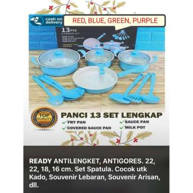ZS SHENARSERBAUNIK Peralatan Memasak Set panci set 13 dan 7 pcs - perlengkapan masak panci set 13 da