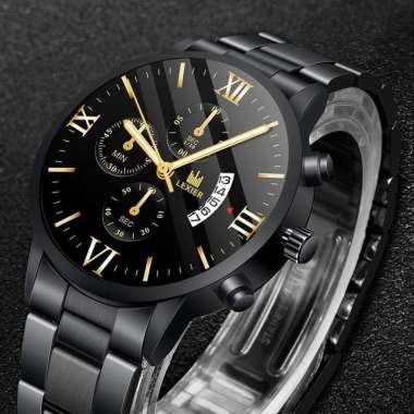 Jam Tangan Pria LEXIER Model Terbaru 2023 Dial Tipis Cross-Border Fashion Men's Watch Business Casua