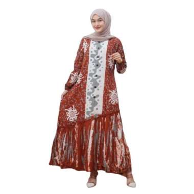 Gamis Twill Grade A Model Rempel Miring Motif Lukis Kancing Depan kode a