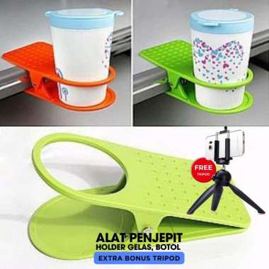 Jepitan Besar Holder Gelas Jepit Meja Holder Botol Tatakan Gelas Klip