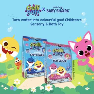 Gelli Baff x Pinkfong Baby Shark Turn water into colourful goo! Children’s Sensory & Bath Toy Pink