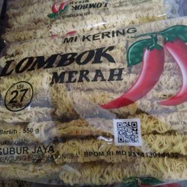 Mie kering cap Lombok merah