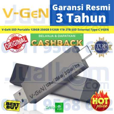V-GeN SSD Portable 128GB 256GB 512GB 1TB 2TB SSD External Type-C VGEN 256GB