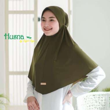 Husna Hijab Maryam Pad Ropel Tali Jersey Premium Zara Army