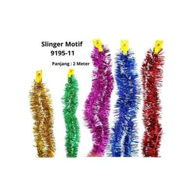 Slinger / Rumbai / Tinsel Vis-1 Motif, Motif Strip Putih