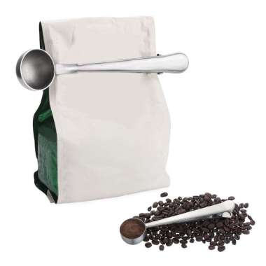 SENDOK TAKAR KOPI SENDOK TAKAR STAINLESS DENGAN KLIP PENJEPIT KEMASAN