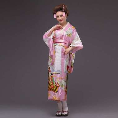 Verish KIMO baju tradisional jepang kimono high quality satin cosplay costume original yukata wanita