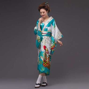 Verish KIMO baju tradisional jepang kimono high quality satin cosplay costume original yukata wanita