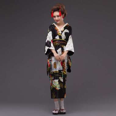 Verish KIMO baju tradisional jepang kimono high quality satin cosplay costume original yukata wanita