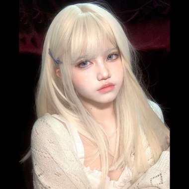 Verish WDA-43 wig daily rambut panjang misa amane blonde beige lolita kpop idol