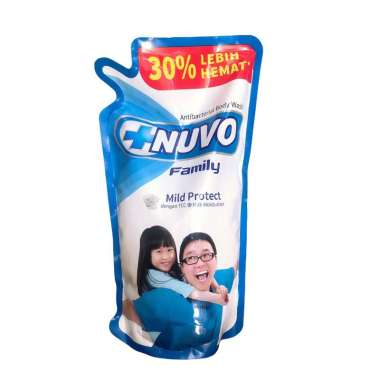 NUVO Family Body Wash Sabun Cair Refill 825ml Mild Protect Promo