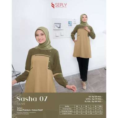 ATASAN SEPLY ORIGINAL SASHA 07 GREY SASHA 07 OLIVE ATASAN DEWASA ATASAN SEPLY ATASAN KELUARGA MUSLIM