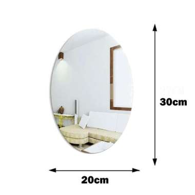 Stiker Cermin Kaca Wallpaper Tempel Dinding Rumah Kamar Mandi Toilet