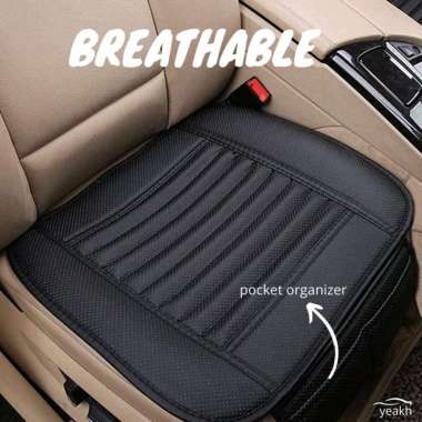 Cover Jok Kursi Mobil Bahan Kulit Alas Duduk-ALAS JOK MOBIL BREATHABLE Hitam