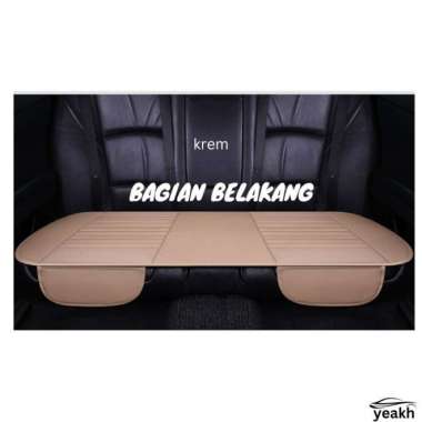 Cover Jok Kursi Mobil Bahan Kulit Alas Duduk-ALAS JOK MOBIL BREATHABLE belakang krem