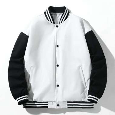 VERISH ANDI JACK Jaket Varsity Parasut Pria Jaket Baseball Varsity, Jaket Bomber Oversize Model Polo