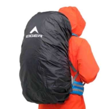 Cover Bag Eiger 45-55L Rain Cover Transparent Black 5963 Hitam