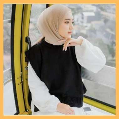 VEST Rompi Rajut Tali /Rompi Wanita Korea / Andien Outer Rajut Kekinian / Ootd hijab korean style M 